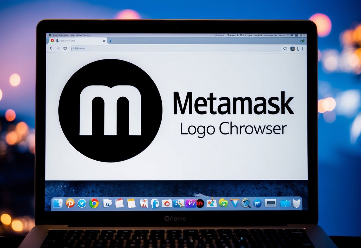 A computer screen with the Metamask logo loading in the Chrome browser